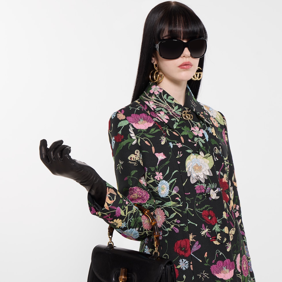 Gucci Flora silk brocade coat