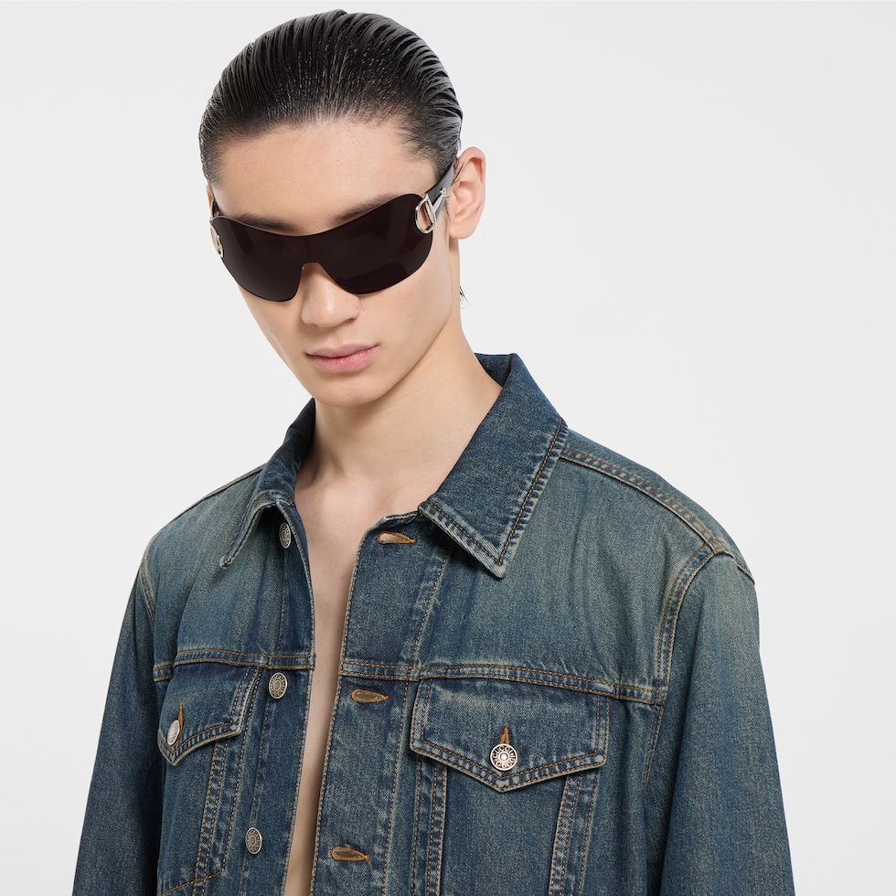 Veste en denim de coton avec Mors