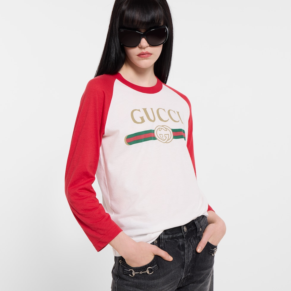 饰印花针织棉T恤