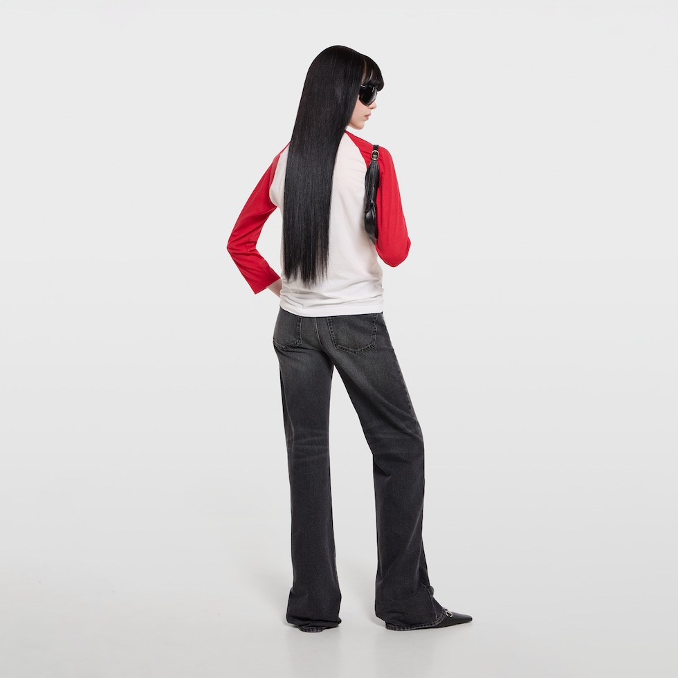 饰印花针织棉T恤