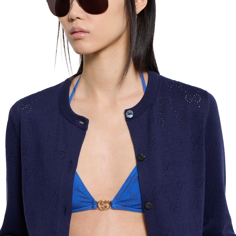 Printed stretch jersey bikini