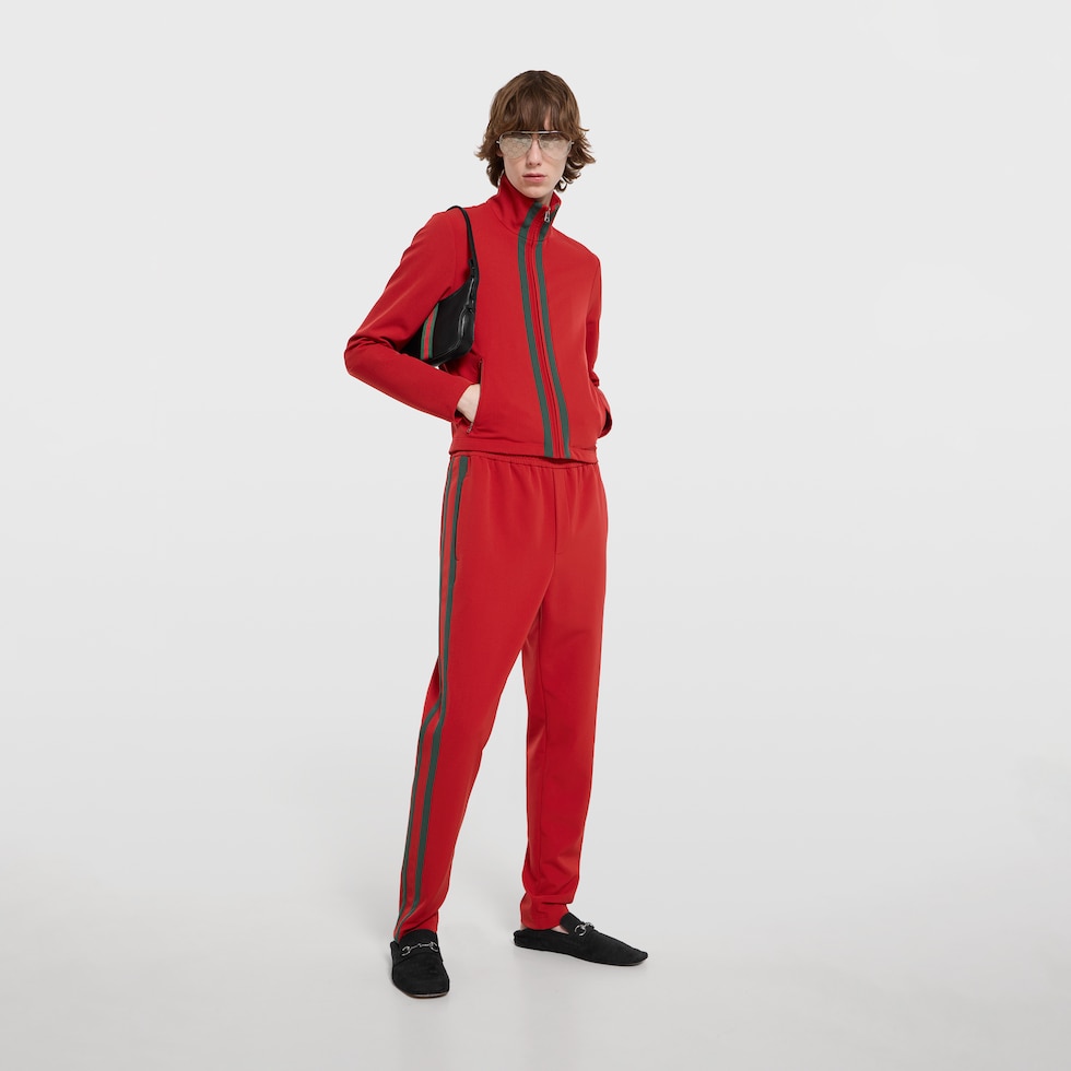 Stretch nylon sportswear pants with Web