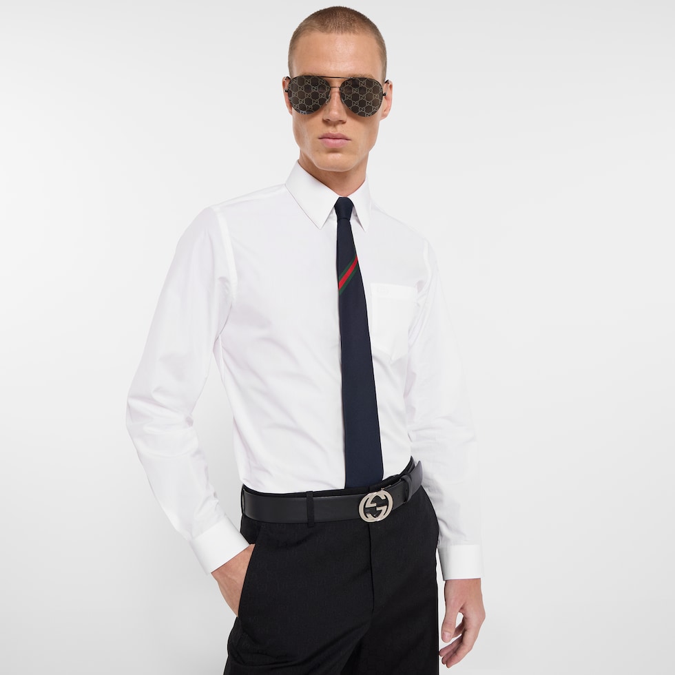 Web silk jacquard tie