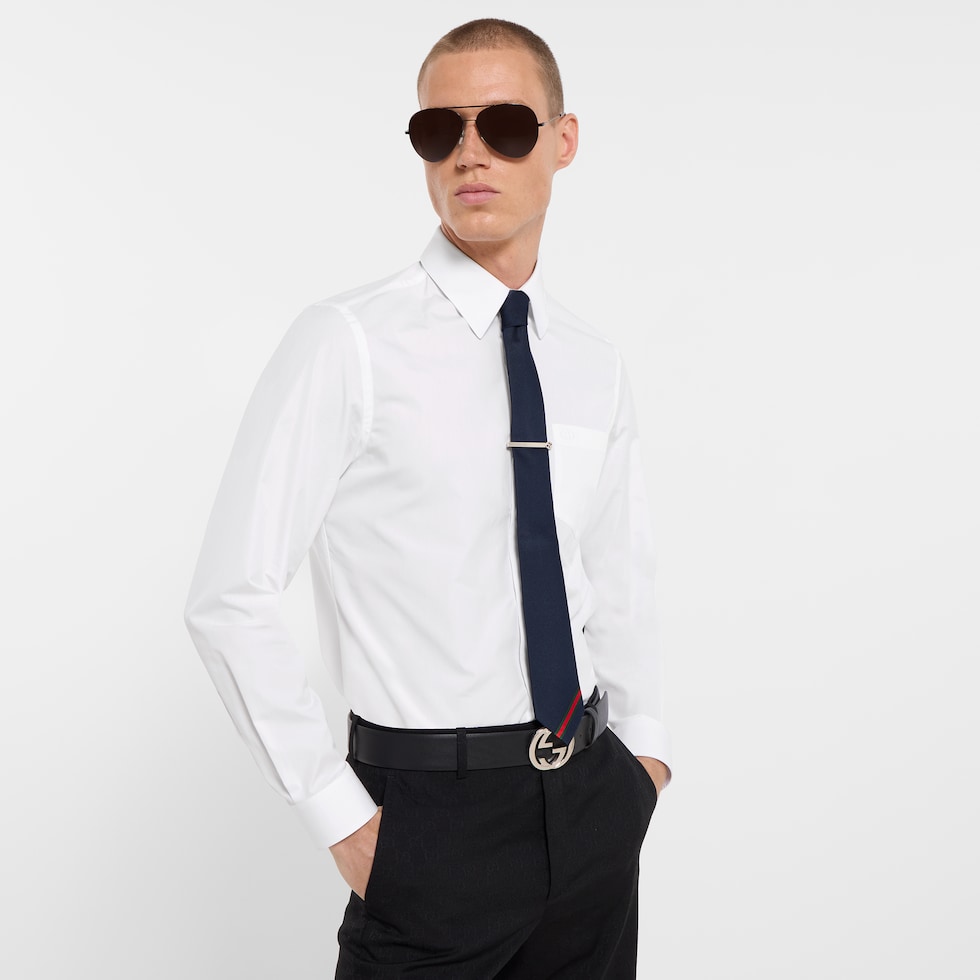 Web silk jacquard tie