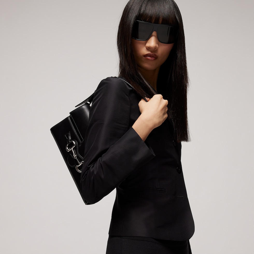 Sac à épaule Horsebit Ristretto taille moyenne