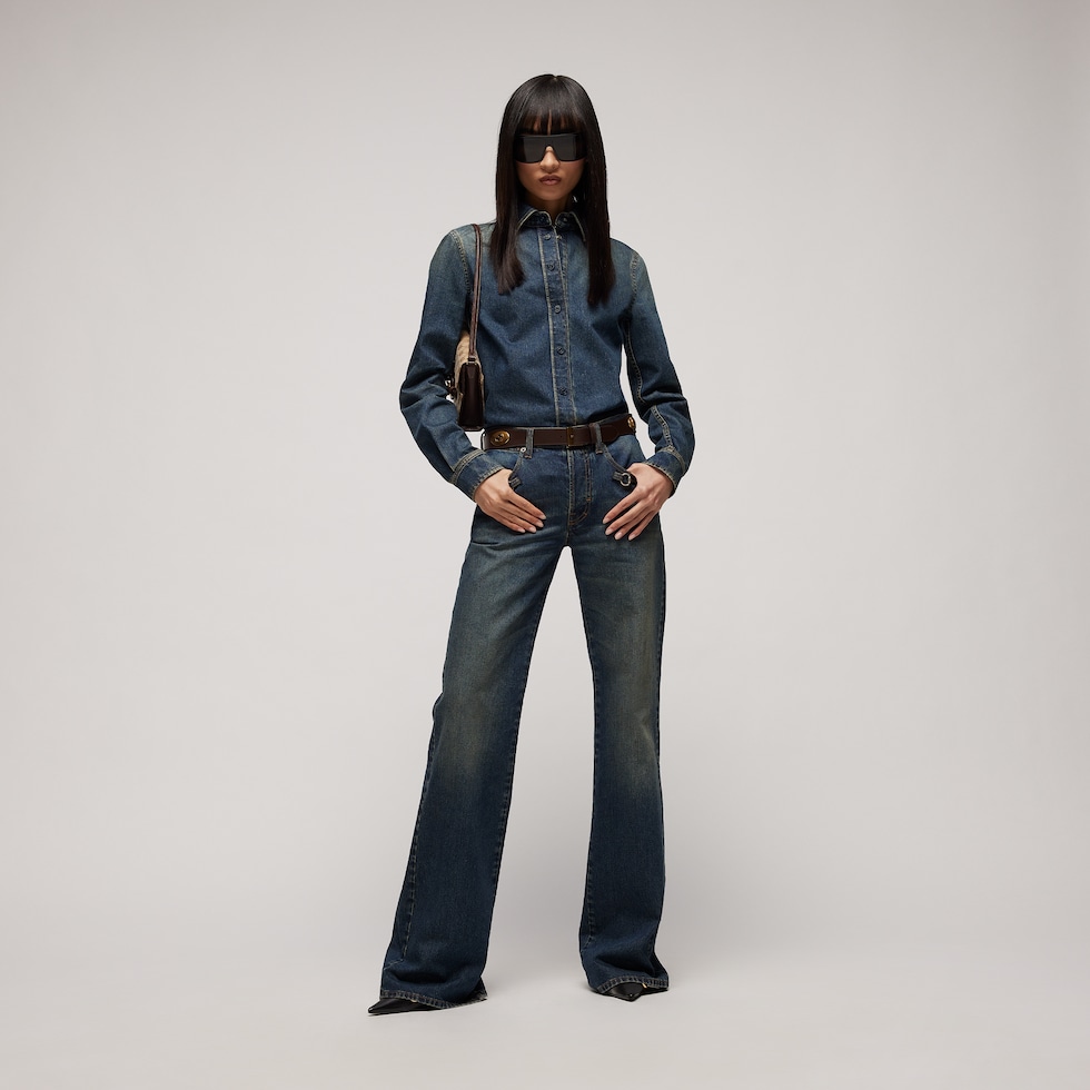 饰方形搭扣腰带