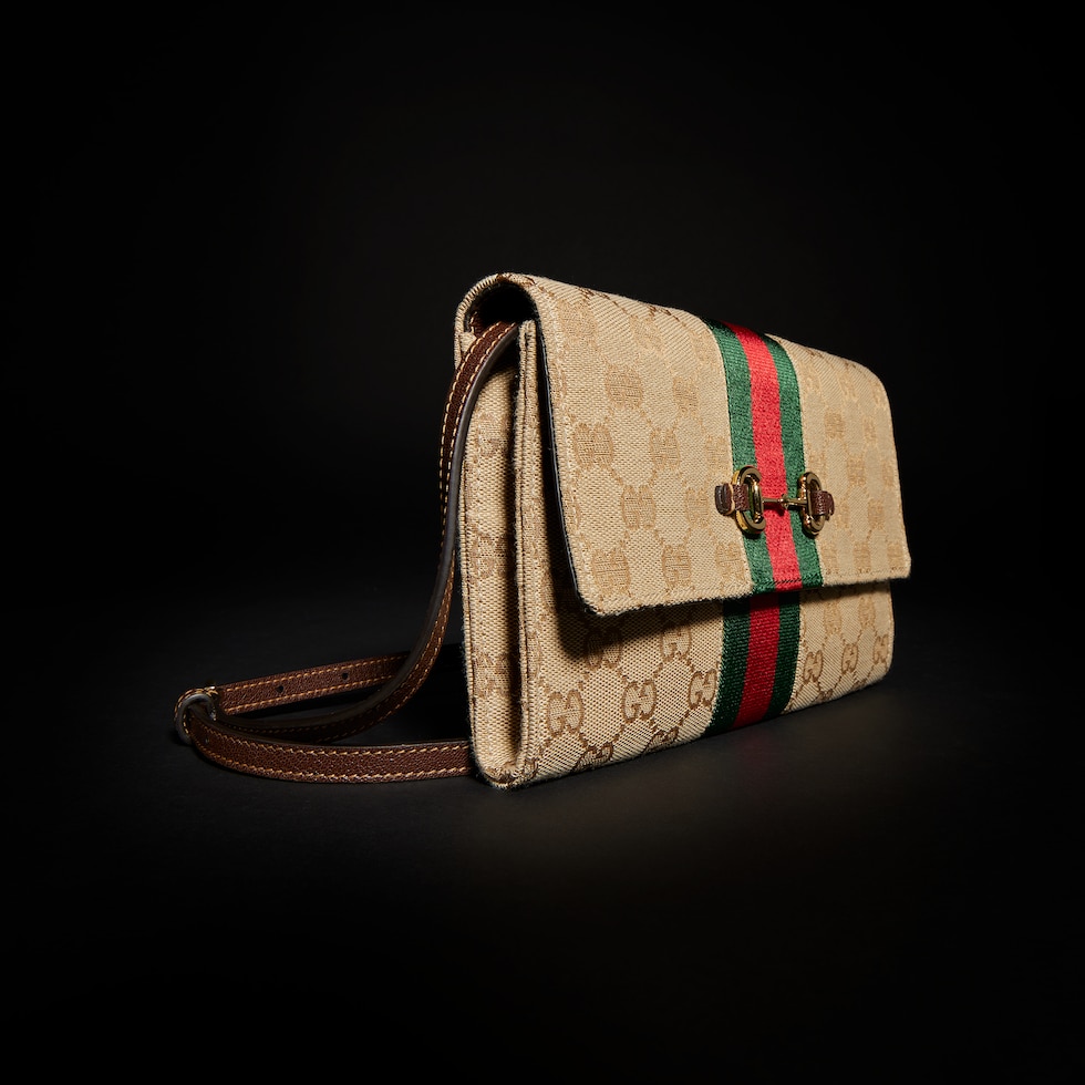 [구찌 홀스빗] 웹 스트랩 지갑