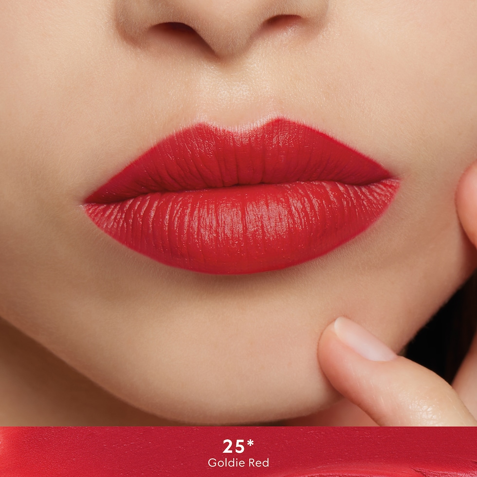 25* Goldie Red, Rouge à Lèvres Mat Lipstick