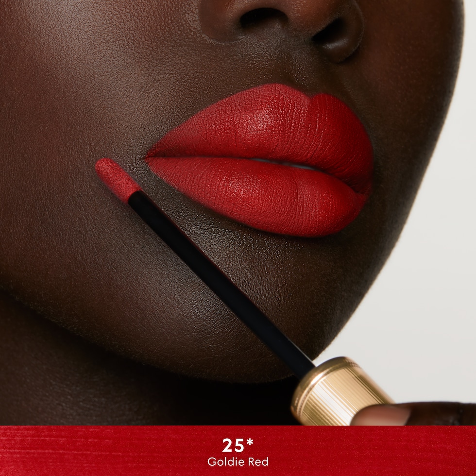 25*​ Goldie ​Red, Rouge à Lèvres Liquide Mat Lipstick