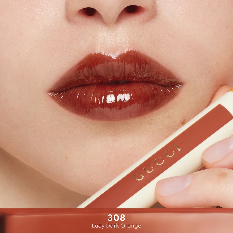 308 'Lucy Dark Orange', Gucci Glow Oil-In-Water Tint