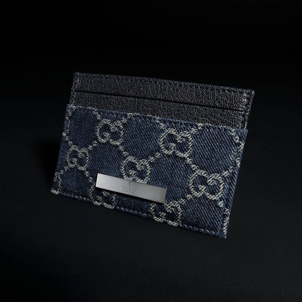Card case with Gucci plaque
