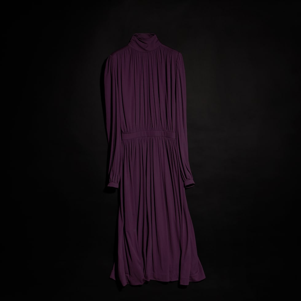 Light viscose crêpe jersey dress