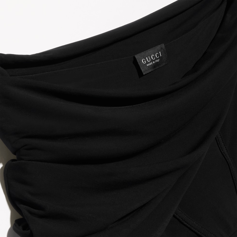 Crêpe jersey draped shorts