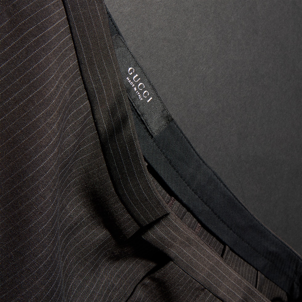 Pinstripe wool mohair pants