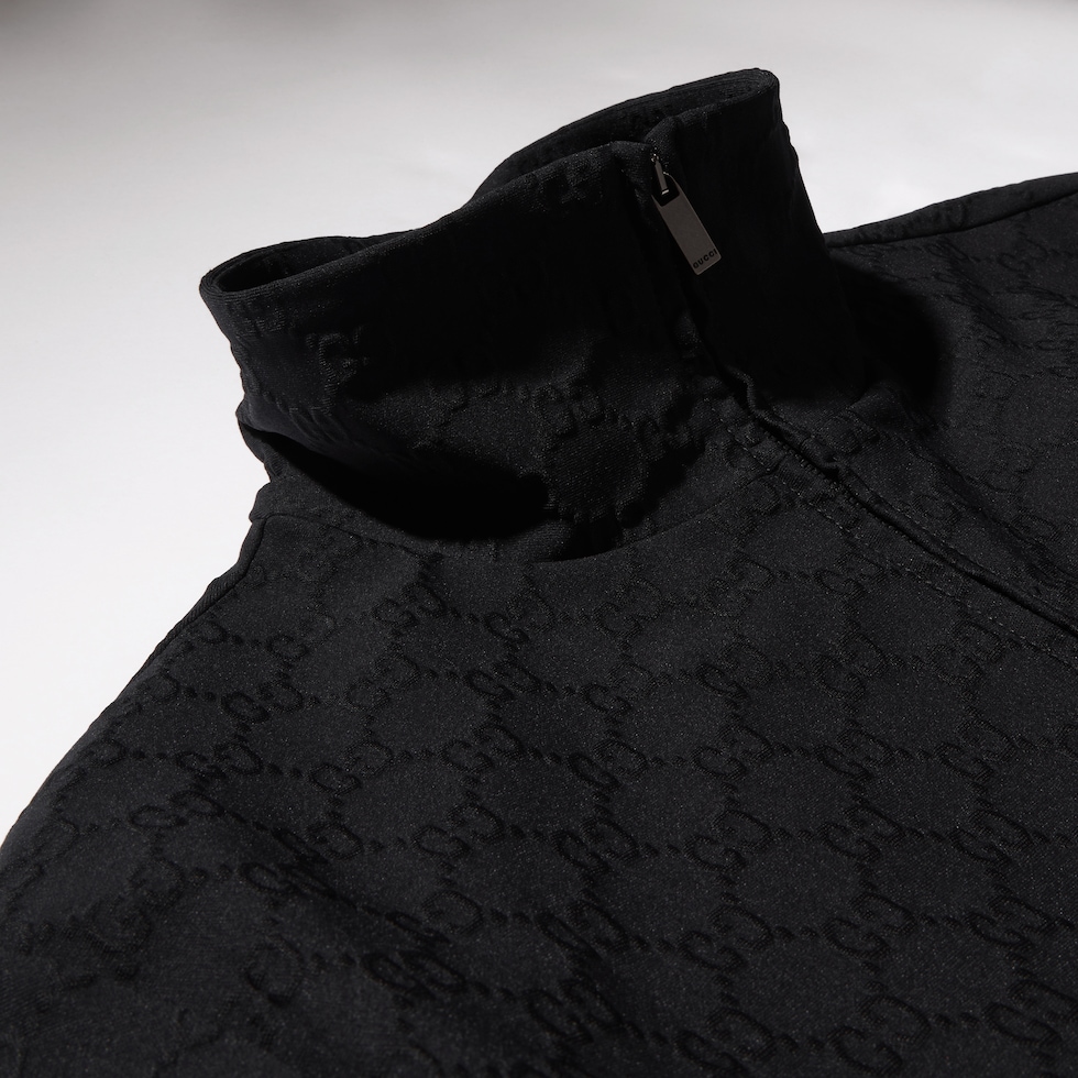 GG jersey jacquard zip jacket