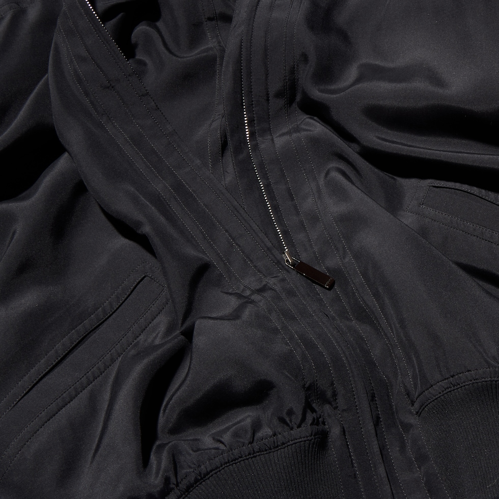 Silk poplin zip jacket
