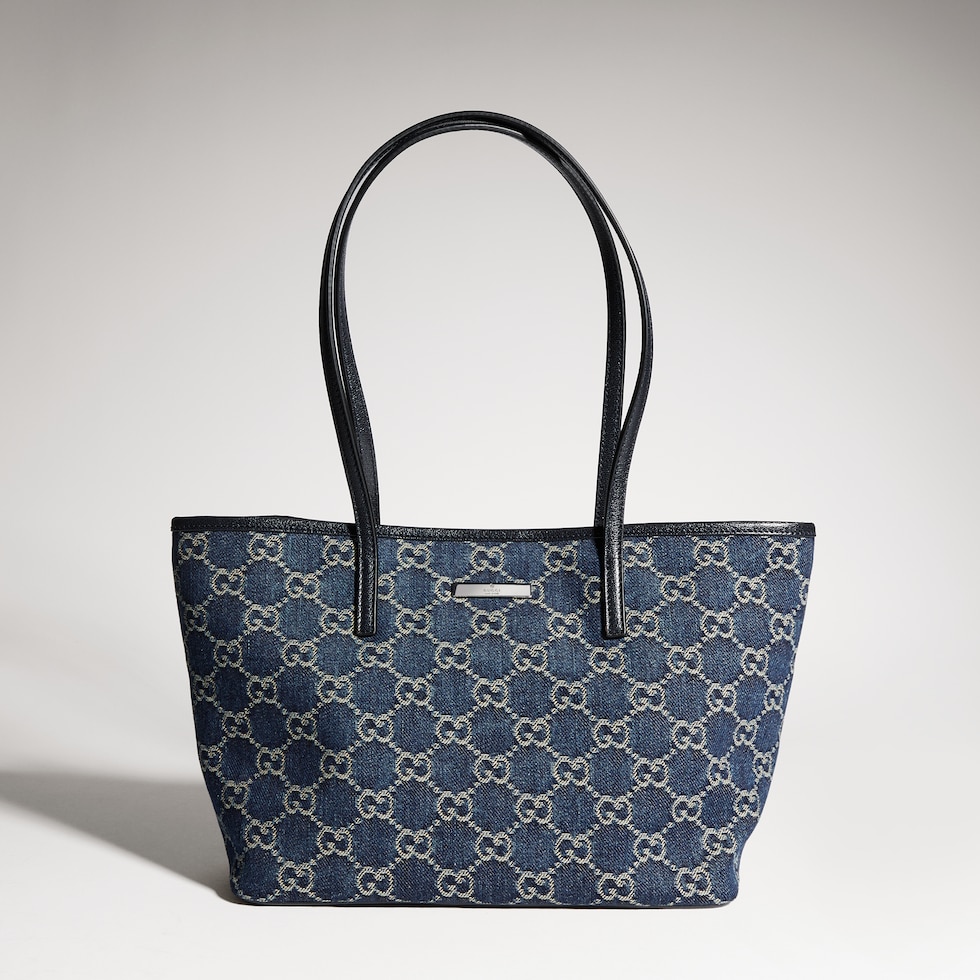 Small tote bag with Gucci plaque