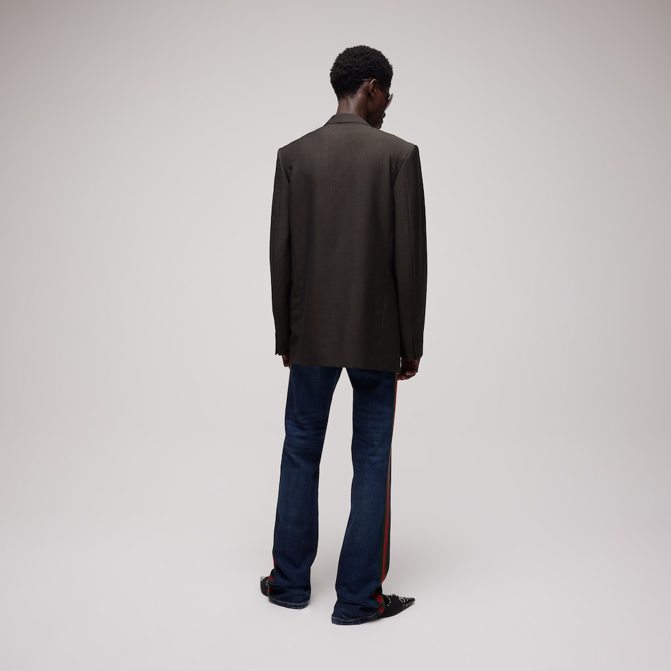 핀스트라이프 울 모헤어 재킷