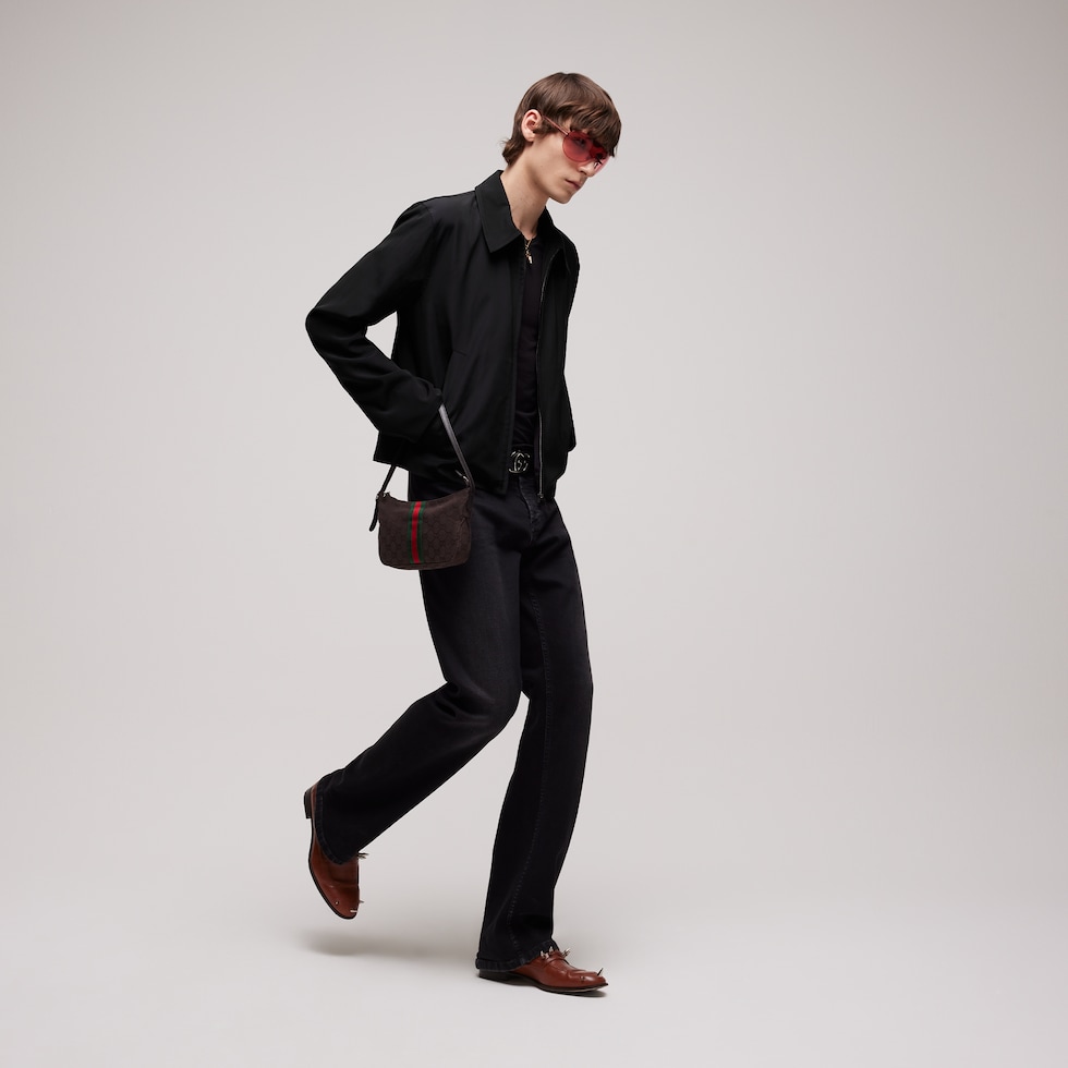 Cotton acetate faille zip jacket