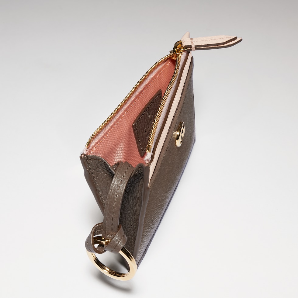 Bi-color GG Marmont zip key pouch