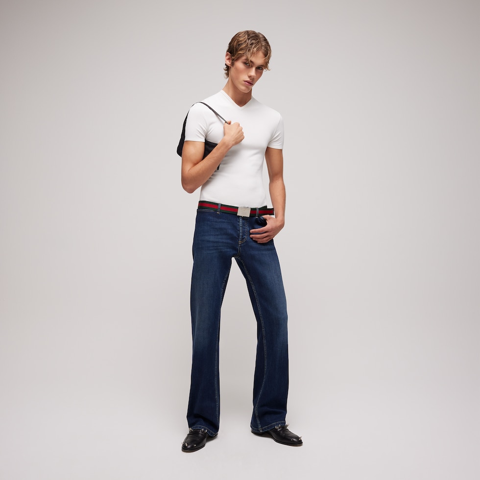 Technical knit fabric T-shirt