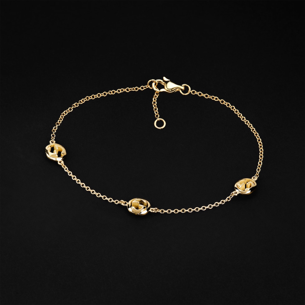 구찌 인터로킹 18k 체인 팔찌