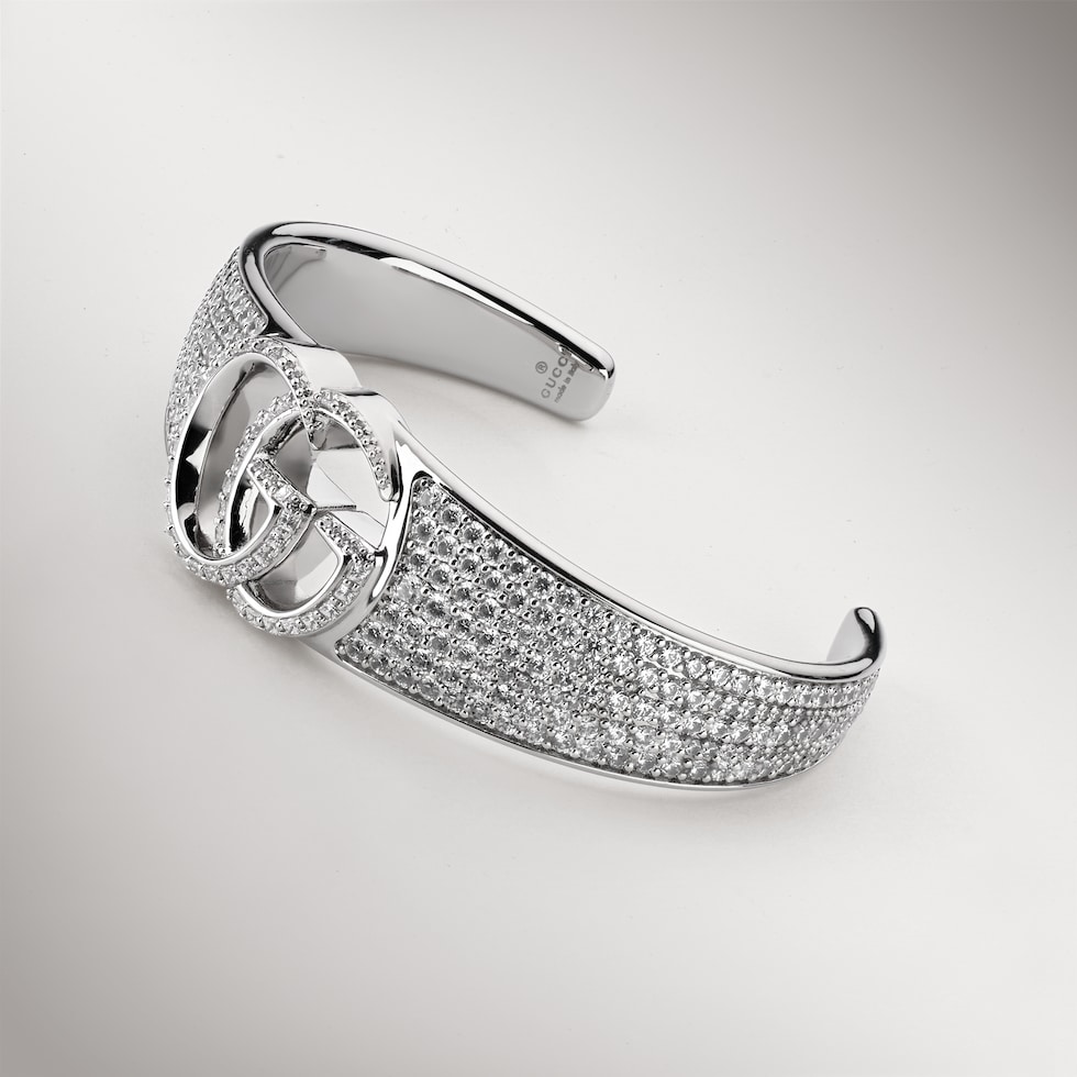 GG Marmont crystal cuff bracelet