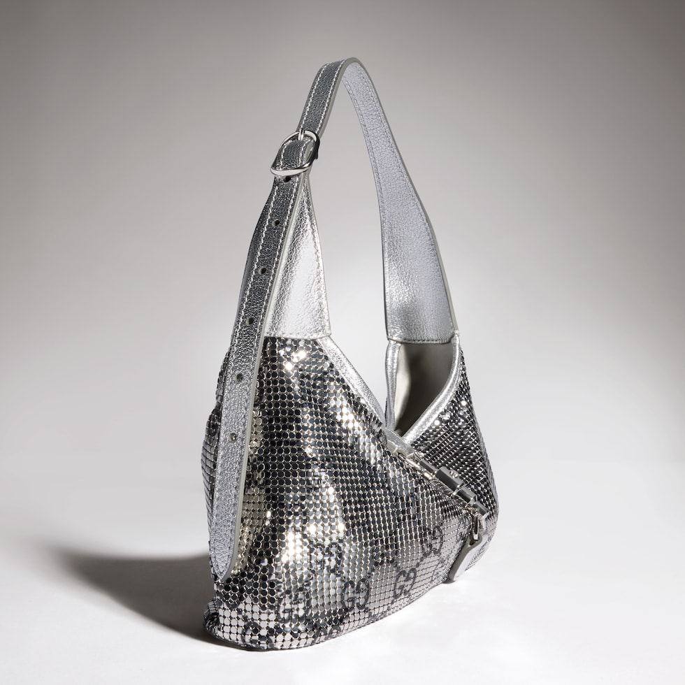 Jackie Slim metallic evening bag