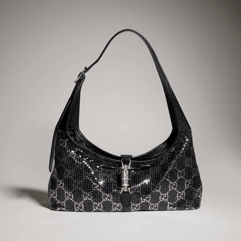 Jackie Slim metallic evening bag