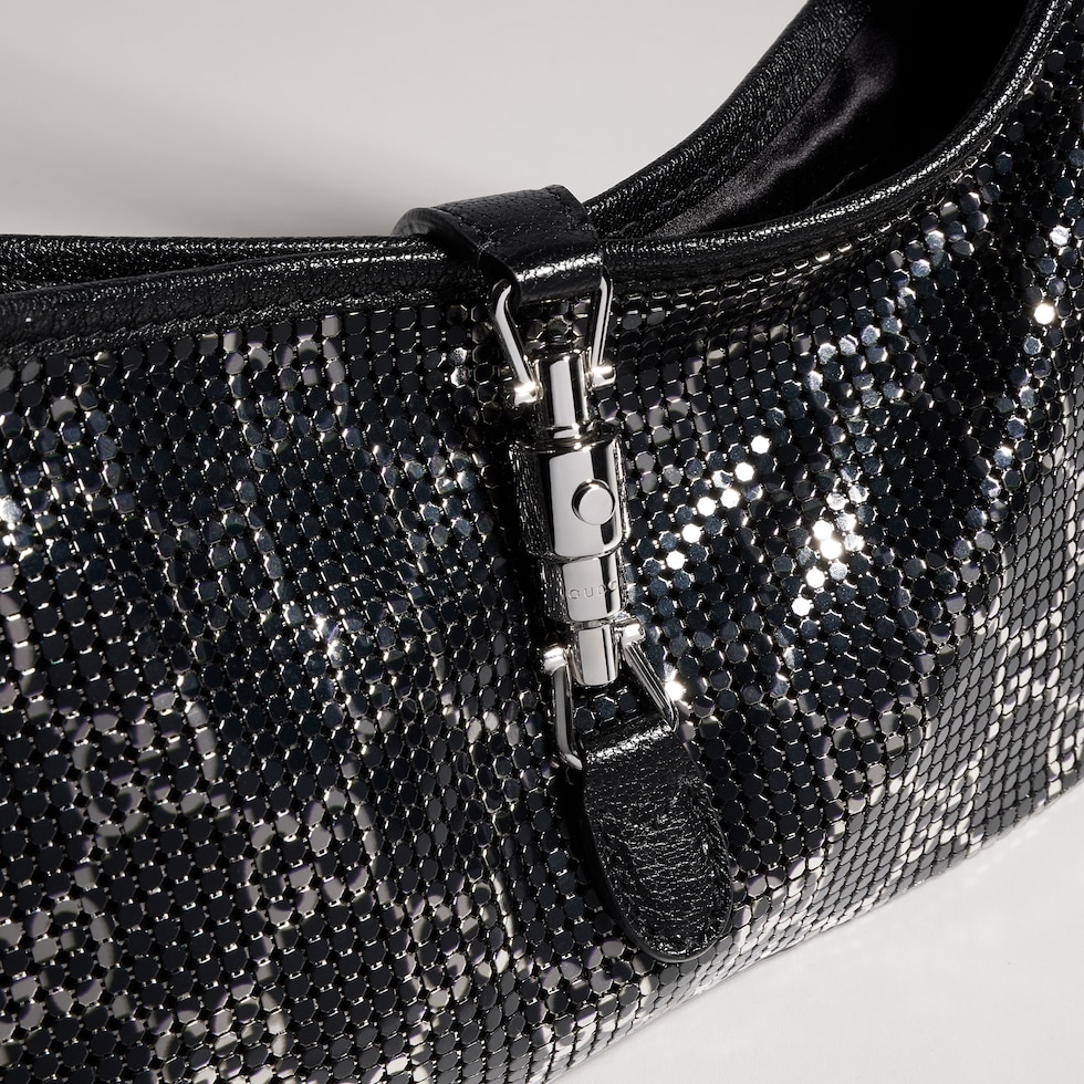 Jackie Slim metallic evening bag