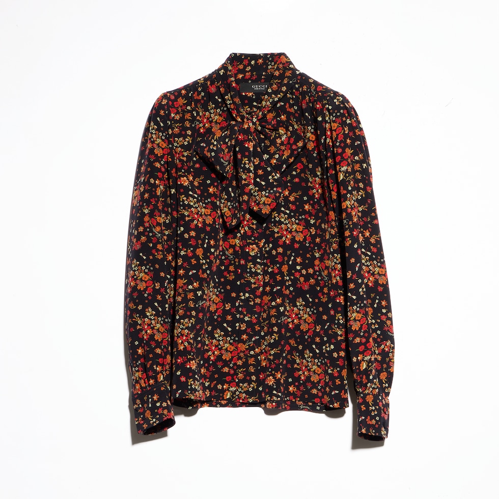 Printed silk shirt