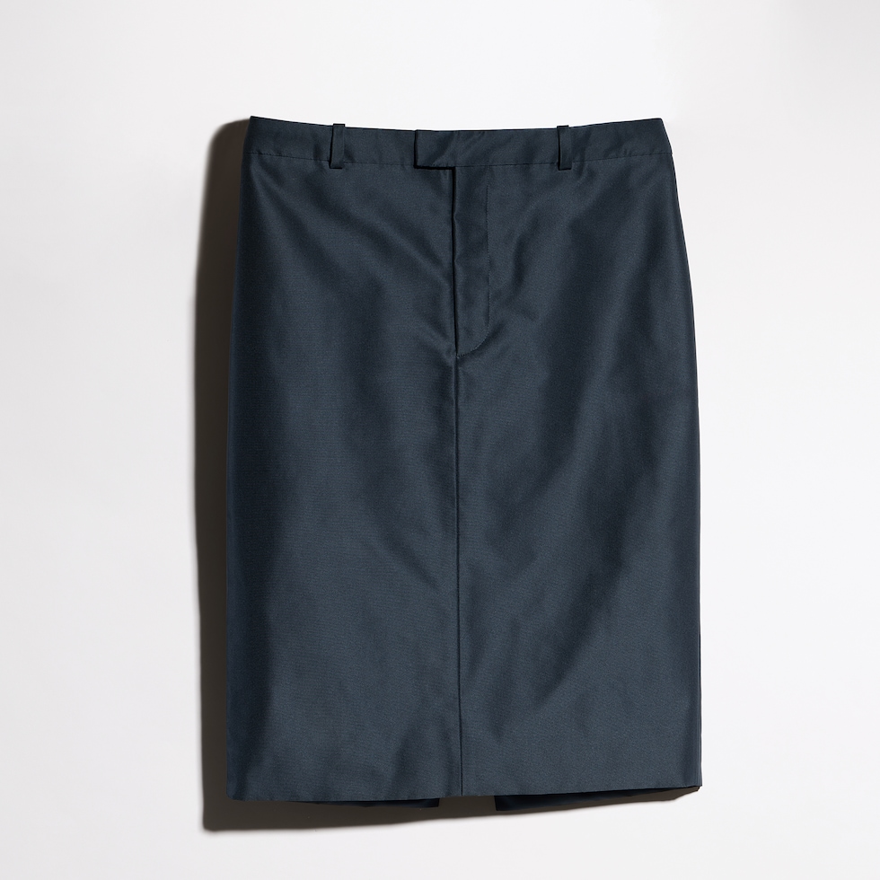 Fine silk faille skirt