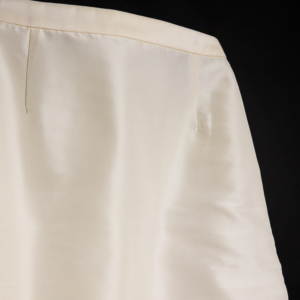 Fine silk faille long skirt