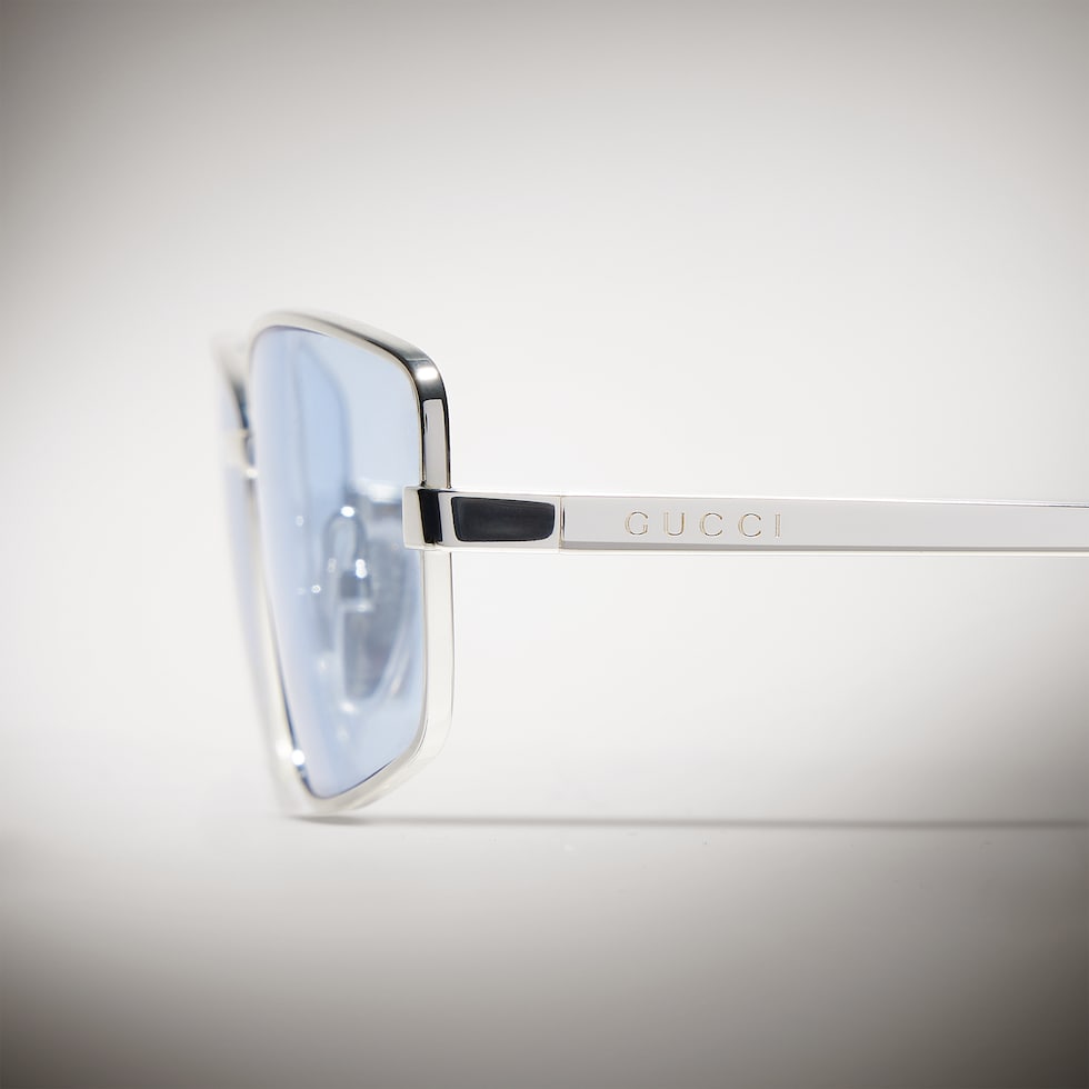 Rectangular frame sunglasses