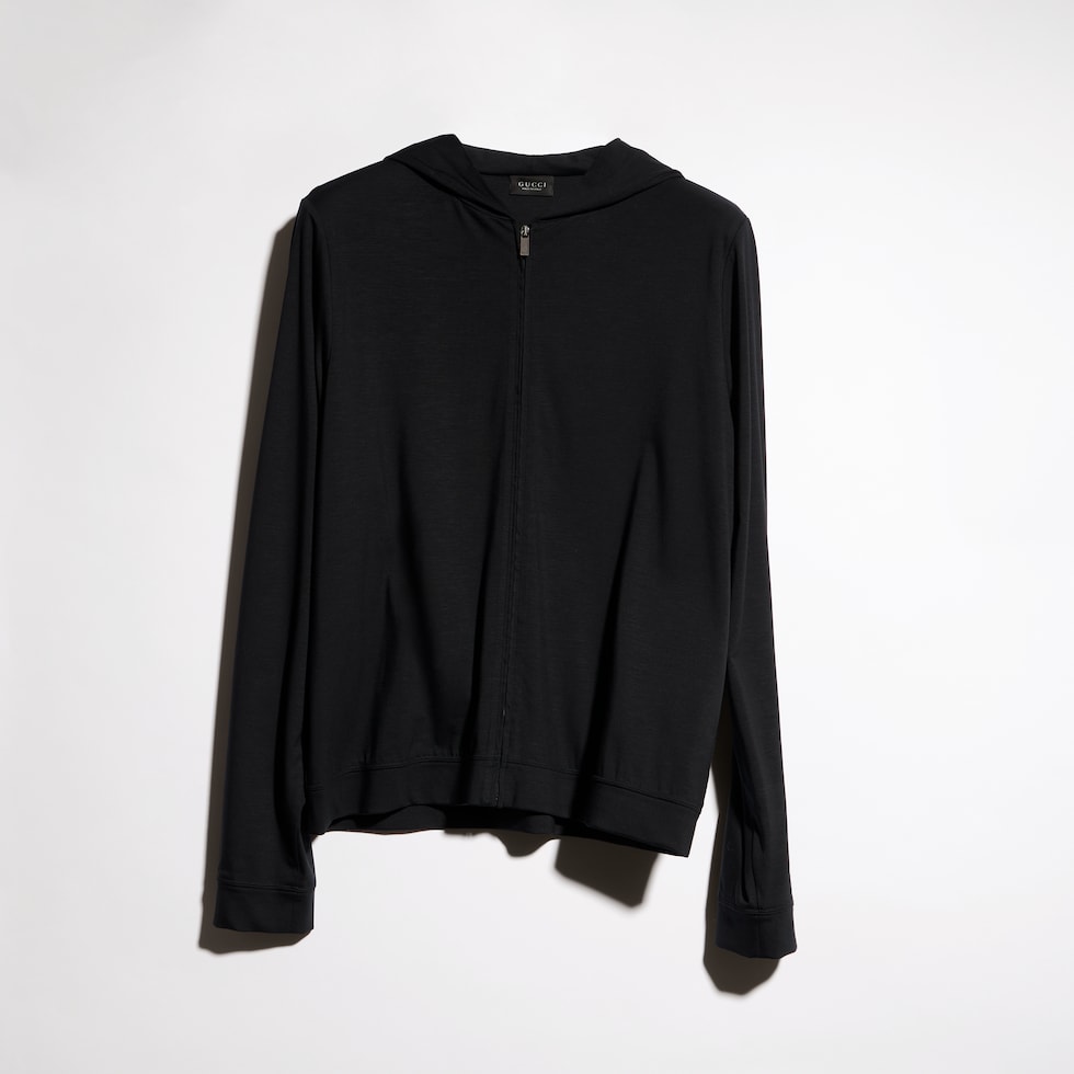 Soft rayon jersey zip jacket