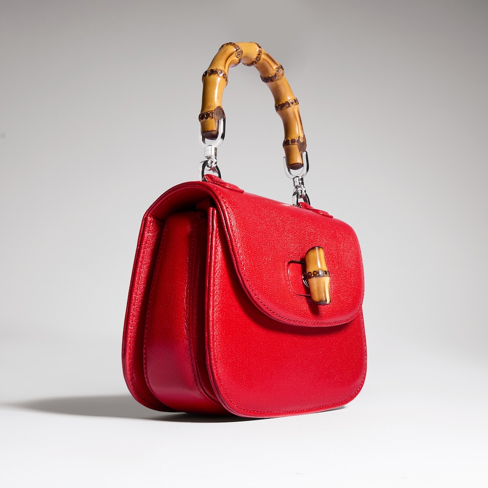 Gucci Bamboo 1947系列竹节迷你手袋