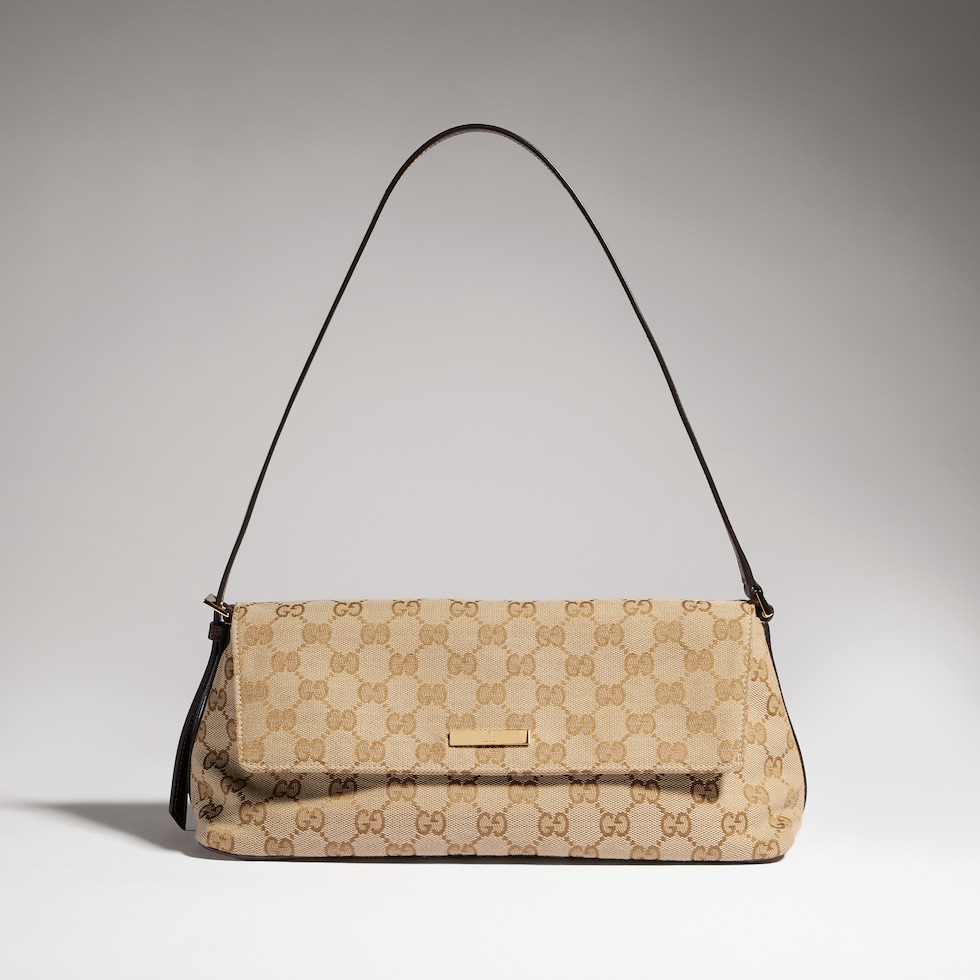 حقيبة كتف متوسطة الحجم مع لوحة Gucci