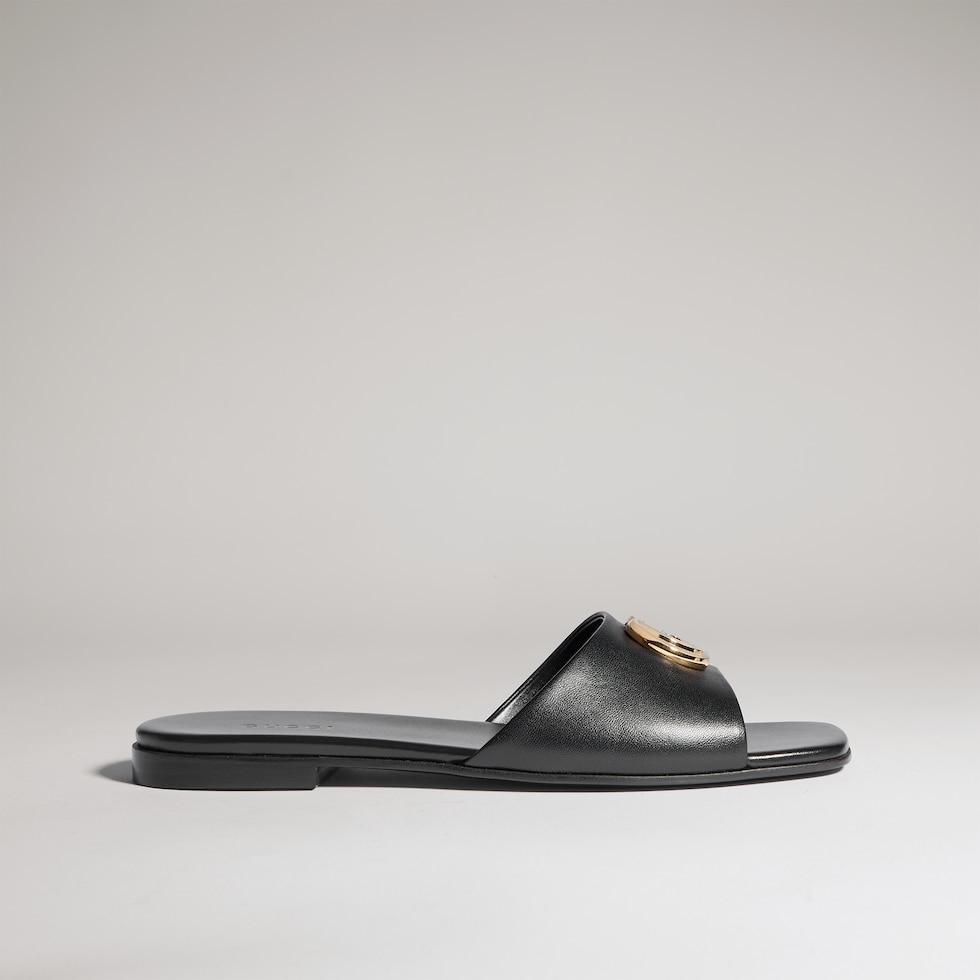 여성 더블 G 슬라이드 샌들