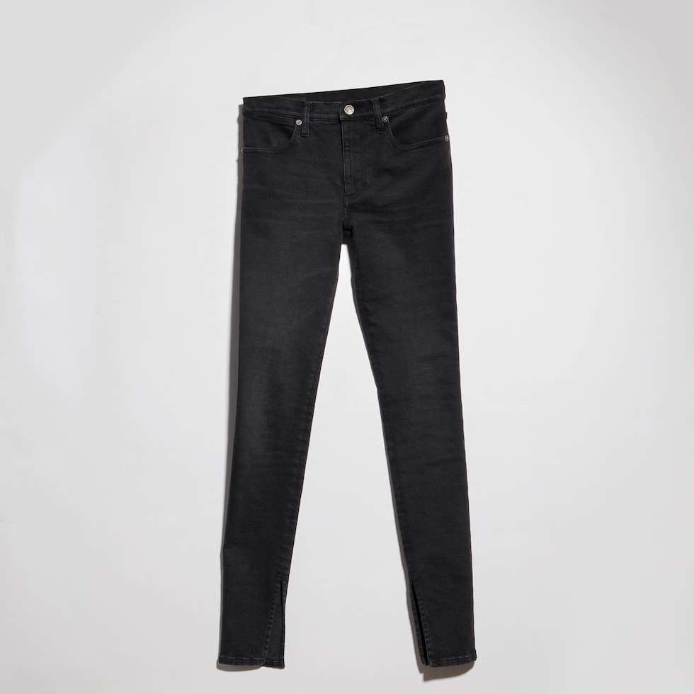 워시드 코튼 데님 스키니 팬츠