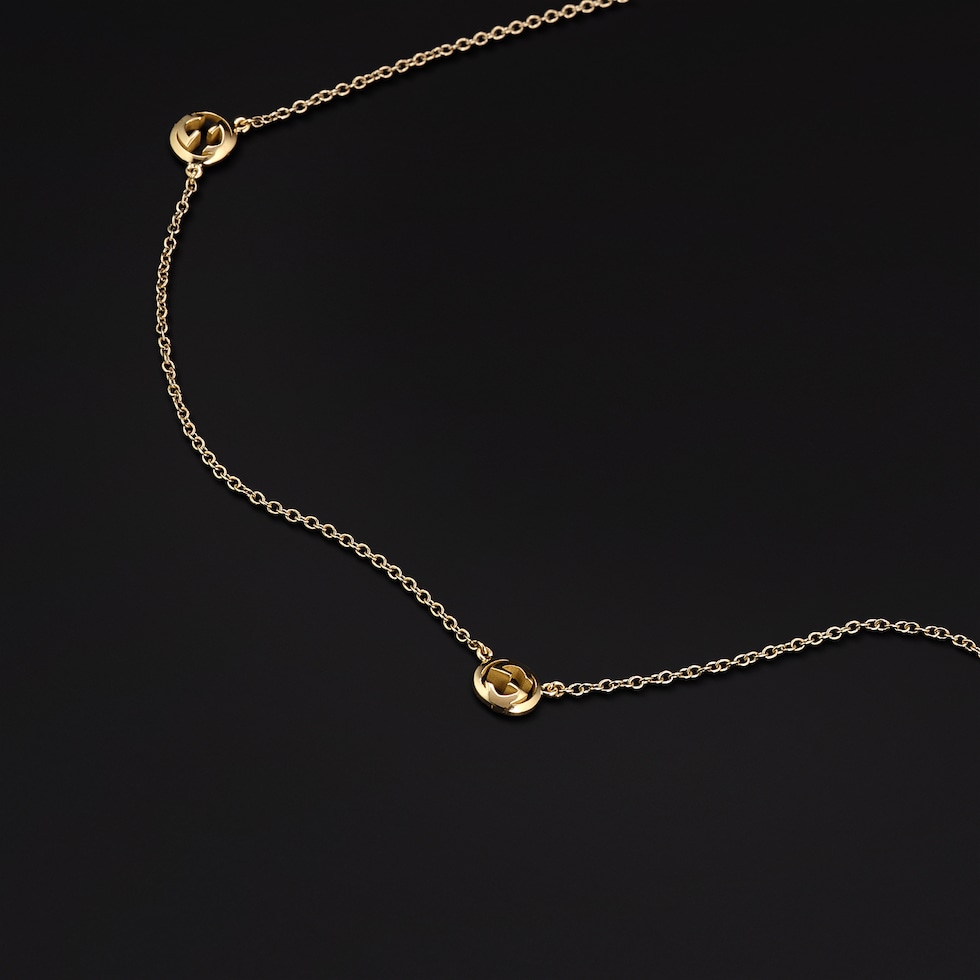 Collana con pendente Gucci Interlocking 18 carati