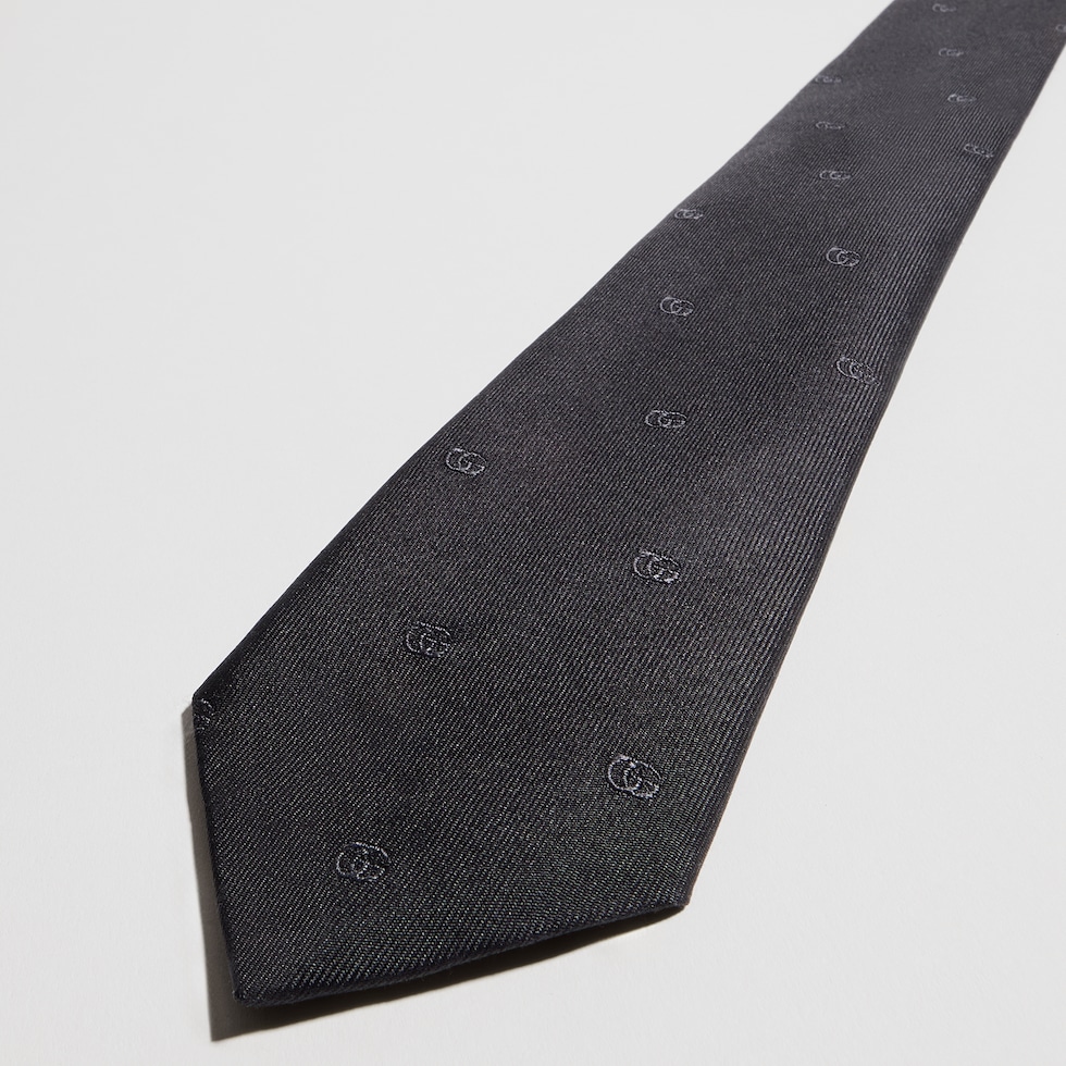 Double G silk jacquard tie