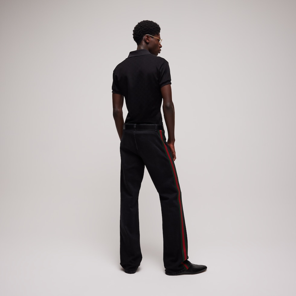 Polo in jersey tecnico GG jacquard