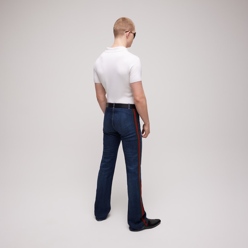 Knit silk cotton polo shirt