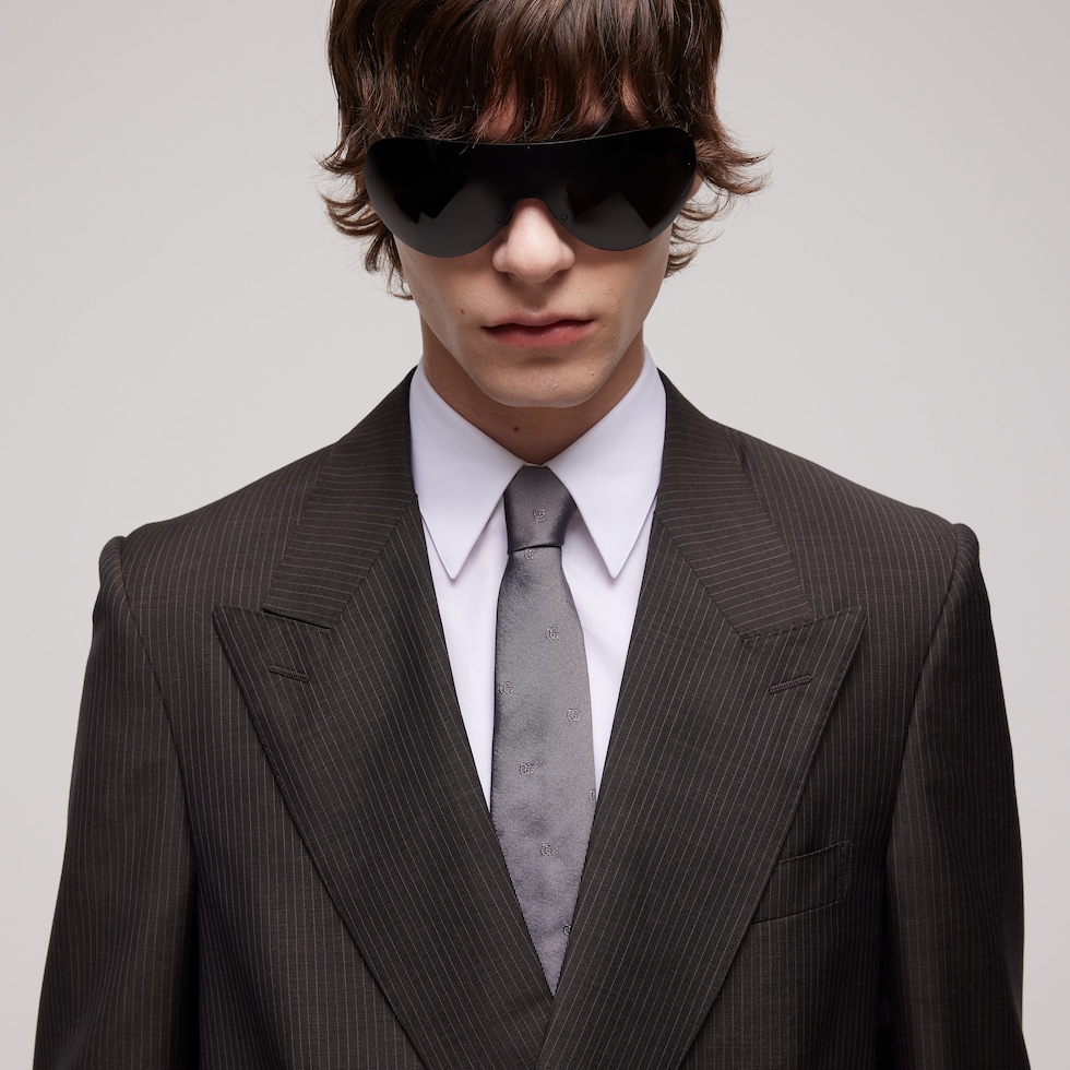 Double G silk jacquard tie