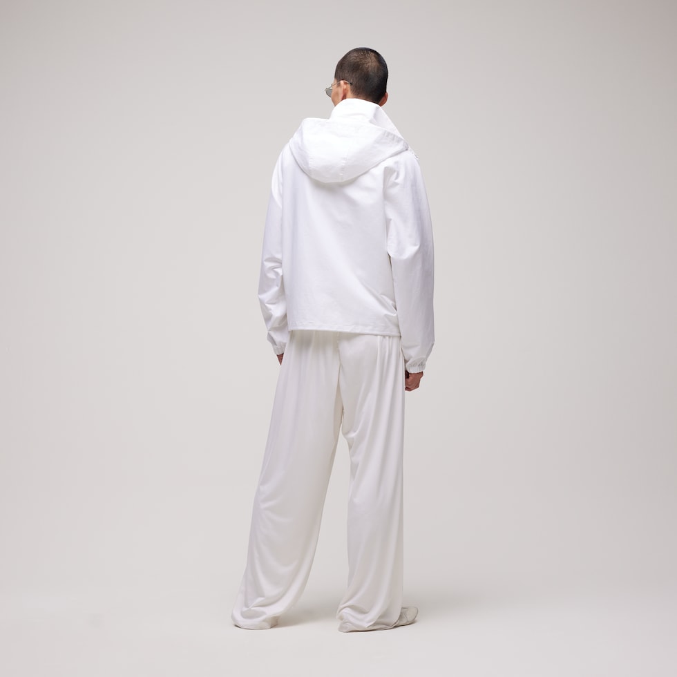 Compact cotton canvas zip jacket
