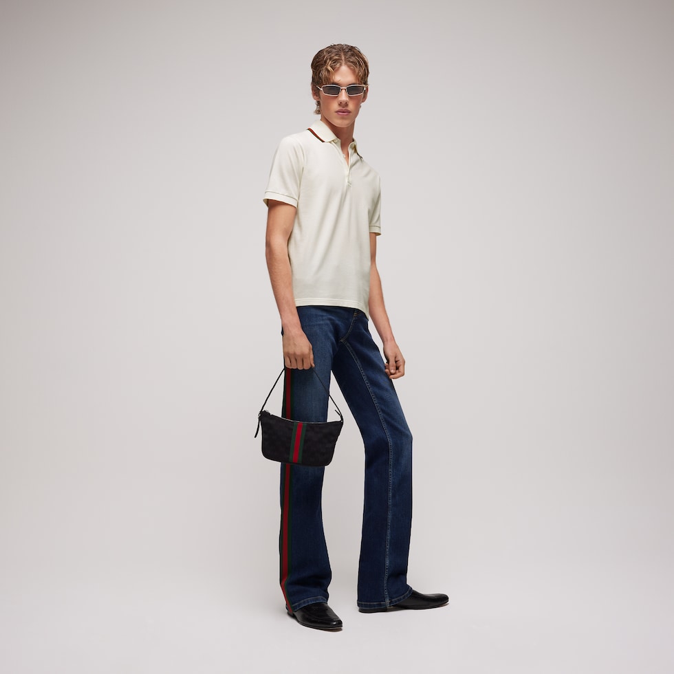Cotton jersey piquet polo shirt