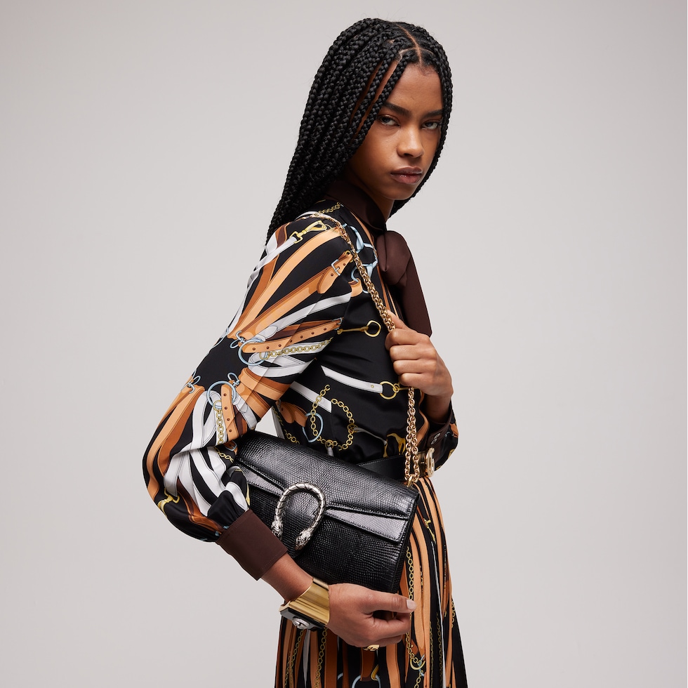 Dionysus lizard medium shoulder bag