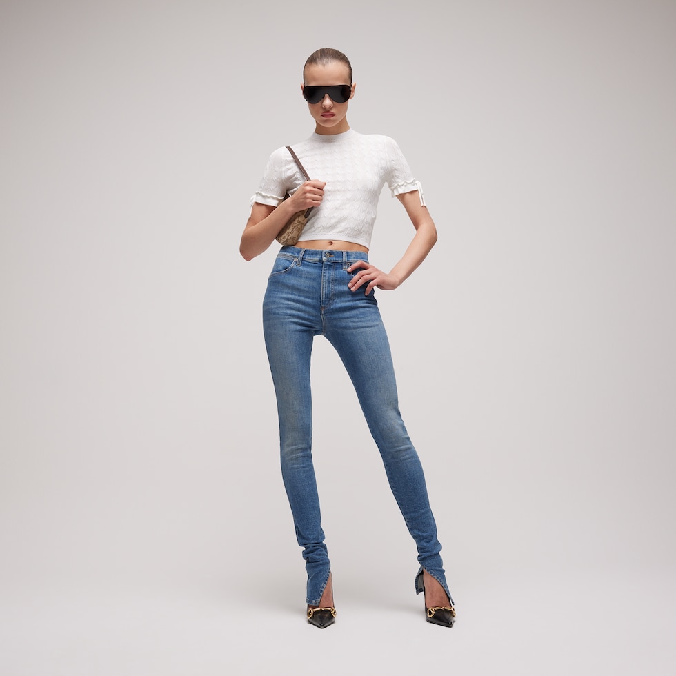 Braided cotton blend top