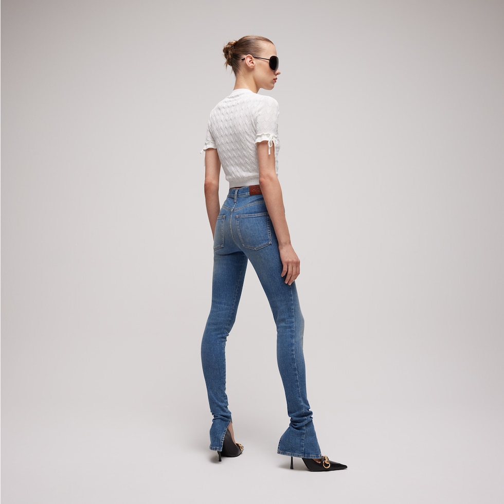Braided cotton blend top