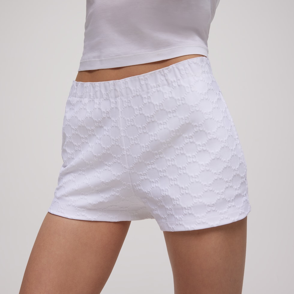 Short en jersey jacquard GG